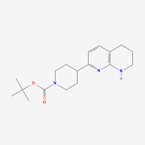206989-63-1 tert-butyl 4-(5,6,7,8-tetrahydro-1,8-naphthyridin-2-yl)piperidine-1-carboxylate chemical structure