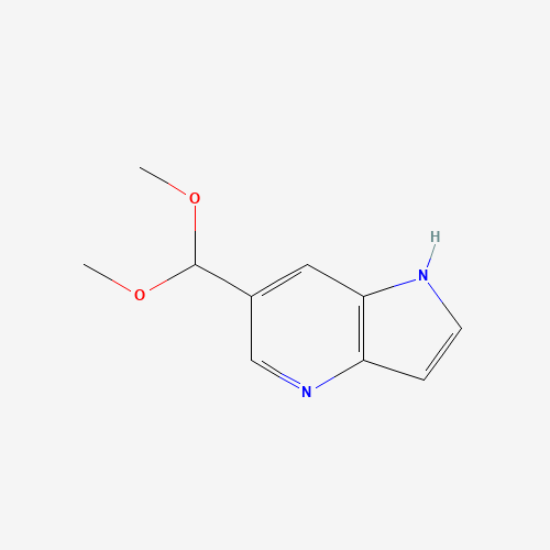 1015609-43-4 6-(dimethoxymethyl)-1H-pyrrolo[3,2-b]pyridine chemical structure