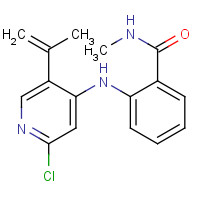 1224887-95-9 2-[(2-chloro-5-prop-1-en-2-ylpyridin-4-yl)amino]-N-methylbenzamide chemical structure