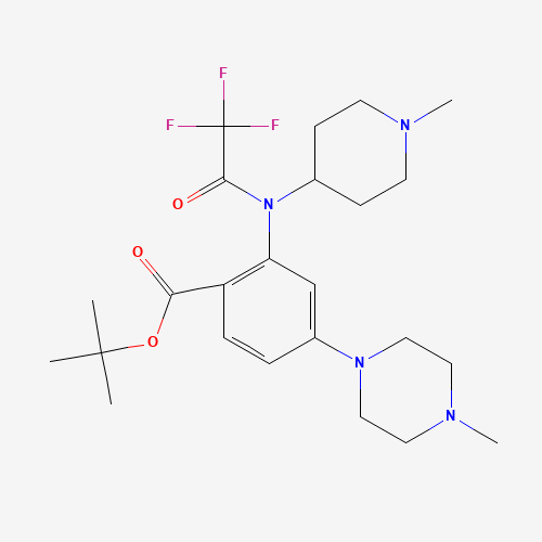 1108746-87-7 tert-butyl 4-(4-methylpiperazin-1-yl)-2-[(1-methylpiperidin-4-yl)-(2,2,2-trifluoroacetyl)amino]benzoate chemical structure