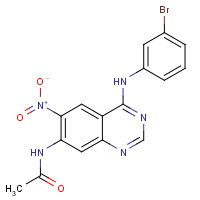169205-91-8 N-[4-(3-bromoanilino)-6-nitroquinazolin-7-yl]acetamide chemical structure