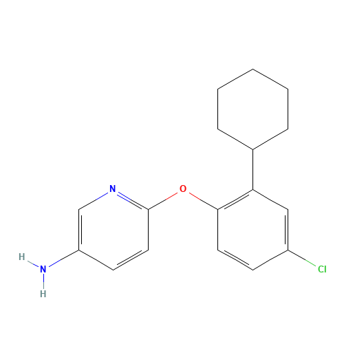 219866-01-0 6-(4-chloro-2-cyclohexylphenoxy)pyridin-3-amine chemical structure