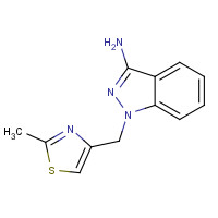 1372891-43-4 1-[(2-methyl-1,3-thiazol-4-yl)methyl]indazol-3-amine chemical structure