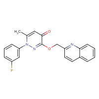 146824-87-5 1-(3-fluorophenyl)-6-methyl-3-(quinolin-2-ylmethoxy)pyridazin-4-one chemical structure