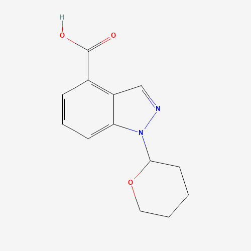 1000576-23-7 1-(oxan-2-yl)indazole-4-carboxylic acid chemical structure