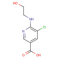 1146550-17-5 5-chloro-6-(2-hydroxyethylamino)pyridine-3-carboxylic acid chemical structure
