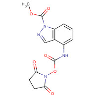 735330-50-4 methyl 4-[(2,5-dioxopyrrolidin-1-yl)oxycarbonylamino]indazole-1-carboxylate chemical structure