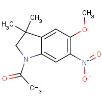 1116230-47-7 1-(5-methoxy-3,3-dimethyl-6-nitro-2H-indol-1-yl)ethanone chemical structure