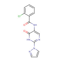 1343457-41-9 2-chloro-N-(6-oxo-2-pyrazol-1-yl-1H-pyrimidin-5-yl)benzamide chemical structure