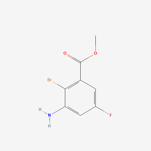 1342063-52-8 methyl 3-amino-2-bromo-5-fluorobenzoate chemical structure