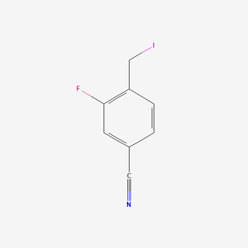 1341588-38-2 3-fluoro-4-(iodomethyl)benzonitrile chemical structure