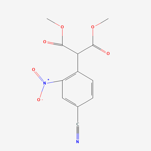 651747-69-2 dimethyl 2-(4-cyano-2-nitrophenyl)propanedioate chemical structure