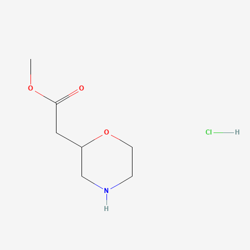 1187932-65-5 methyl 2-morpholin-2-ylacetate;hydrochloride chemical structure