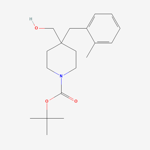 177990-54-4 tert-butyl 4-(hydroxymethyl)-4-[(2-methylphenyl)methyl]piperidine-1-carboxylate chemical structure