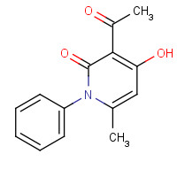 13959-06-3 3-acetyl-4-hydroxy-6-methyl-1-phenylpyridin-2-one chemical structure
