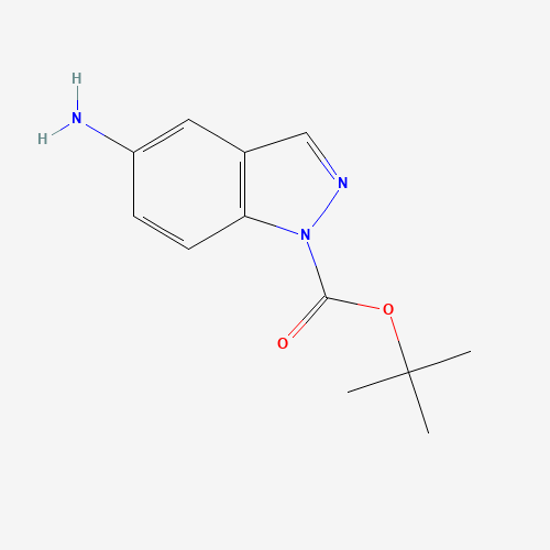 129488-10-4 tert-butyl 5-aminoindazole-1-carboxylate chemical structure