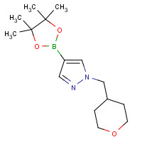 1220635-60-8 1-(oxan-4-ylmethyl)-4-(4,4,5,5-tetramethyl-1,3,2-dioxaborolan-2-yl)pyrazole chemical structure