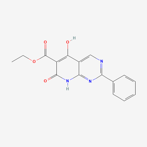 1253791-09-1 ethyl 5-hydroxy-7-oxo-2-phenyl-8H-pyrido[2,3-d]pyrimidine-6-carboxylate chemical structure