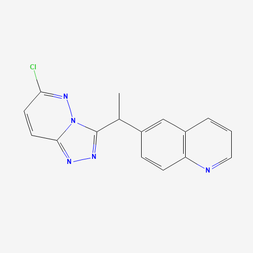 959585-31-0 6-[1-(6-chloro-[1,2,4]triazolo[4,3-b]pyridazin-3-yl)ethyl]quinoline chemical structure