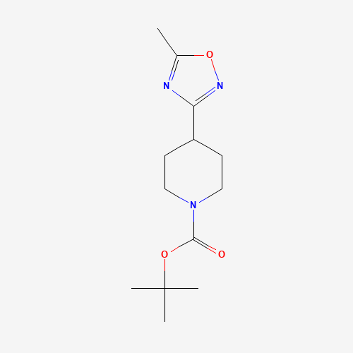 280110-66-9 tert-butyl 4-(5-methyl-1,2,4-oxadiazol-3-yl)piperidine-1-carboxylate chemical structure