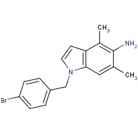 1114453-61-0 1-[(4-bromophenyl)methyl]-4,6-dimethylindol-5-amine chemical structure