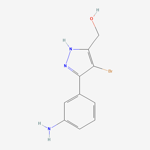 1239717-02-2 [3-(3-aminophenyl)-4-bromo-1H-pyrazol-5-yl]methanol chemical structure