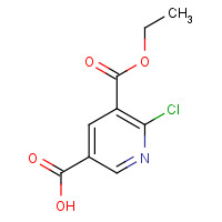 1491150-55-0 6-chloro-5-ethoxycarbonylpyridine-3-carboxylic acid chemical structure