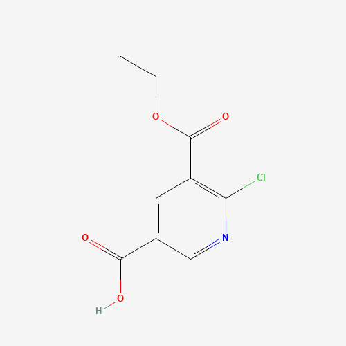 1491150-55-0 6-chloro-5-ethoxycarbonylpyridine-3-carboxylic acid chemical structure