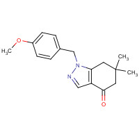 1355248-91-7 1-[(4-methoxyphenyl)methyl]-6,6-dimethyl-5,7-dihydroindazol-4-one chemical structure