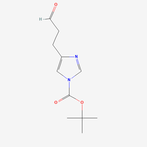 183500-09-6 tert-butyl 4-(3-oxopropyl)imidazole-1-carboxylate chemical structure
