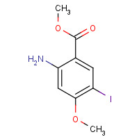1256958-34-5 methyl 2-amino-5-iodo-4-methoxybenzoate chemical structure