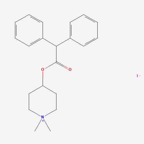 1952-15-4 (1,1-dimethylpiperidin-1-ium-4-yl) 2,2-diphenylacetate;iodide chemical structure