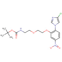1356009-13-6 tert-butyl N-[2-[2-[2-(4-chloroimidazol-1-yl)-5-nitrophenoxy]ethoxy]ethyl]carbamate chemical structure