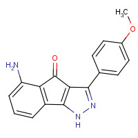 247149-96-8 5-amino-3-(4-methoxyphenyl)-1H-indeno[1,2-c]pyrazol-4-one chemical structure