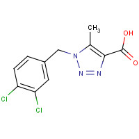 1111881-62-9 1-[(3,4-dichlorophenyl)methyl]-5-methyltriazole-4-carboxylic acid chemical structure
