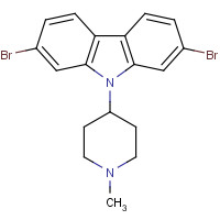 1616114-06-7 2,7-dibromo-9-(1-methylpiperidin-4-yl)carbazole chemical structure