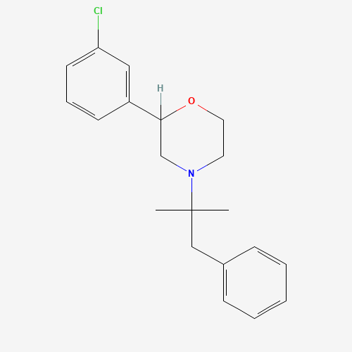 119491-62-2 2-(3-chlorophenyl)-4-(2-methyl-1-phenylpropan-2-yl)morpholine chemical structure