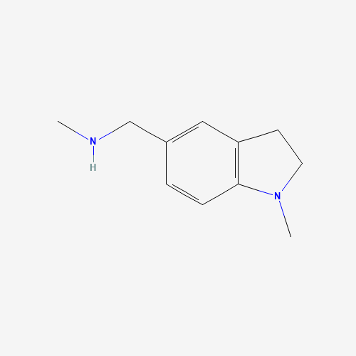 906352-81-6 N-methyl-1-(1-methyl-2,3-dihydroindol-5-yl)methanamine chemical structure