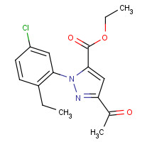 1403333-35-6 ethyl 5-acetyl-2-(5-chloro-2-ethylphenyl)pyrazole-3-carboxylate chemical structure