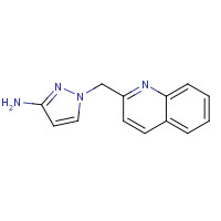 1183344-40-2 1-(quinolin-2-ylmethyl)pyrazol-3-amine chemical structure