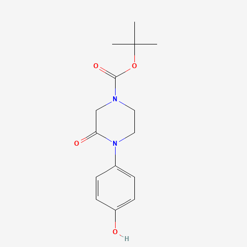 921616-61-7 tert-butyl 4-(4-hydroxyphenyl)-3-oxopiperazine-1-carboxylate chemical structure