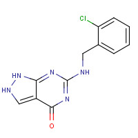 335389-41-8 6-[(2-chlorophenyl)methylamino]-1,2-dihydropyrazolo[3,4-d]pyrimidin-4-one chemical structure