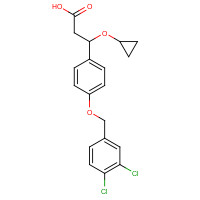 1202575-44-7 3-cyclopropyloxy-3-[4-[(3,4-dichlorophenyl)methoxy]phenyl]propanoic acid chemical structure