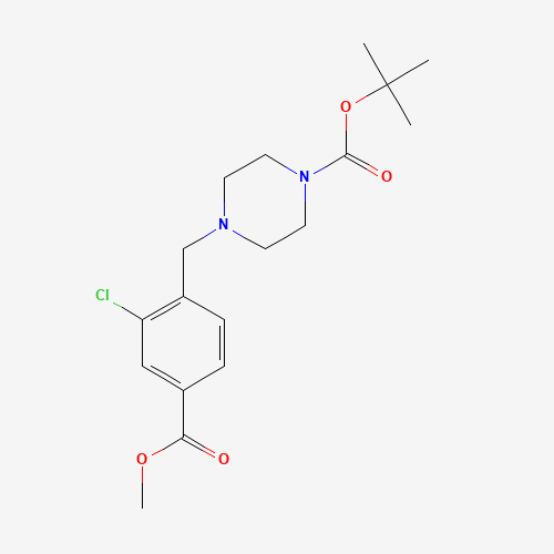 1446819-29-9 tert-butyl 4-[(2-chloro-4-methoxycarbonylphenyl)methyl]piperazine-1-carboxylate chemical structure