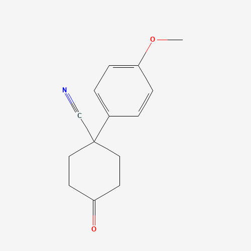 5309-14-8 1-(4-methoxyphenyl)-4-oxocyclohexane-1-carbonitrile chemical structure