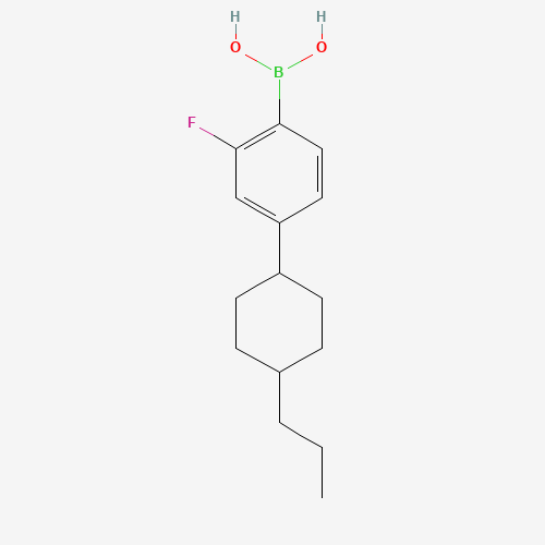 159119-10-5 [2-fluoro-4-(4-propylcyclohexyl)phenyl]boronic acid chemical structure