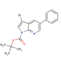 890842-71-4 tert-butyl 3-bromo-5-phenylpyrrolo[2,3-b]pyridine-1-carboxylate chemical structure