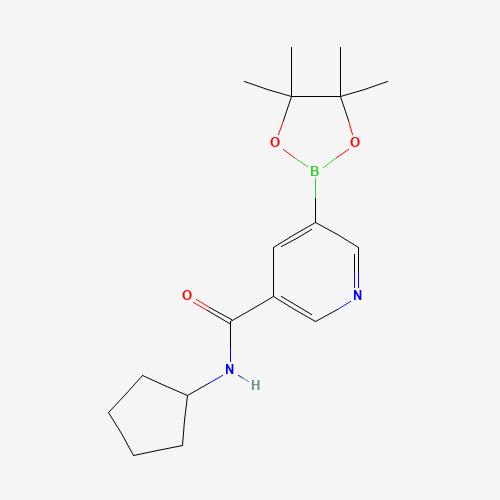 1509931-88-7 N-cyclopentyl-5-(4,4,5,5-tetramethyl-1,3,2-dioxaborolan-2-yl)pyridine-3-carboxamide chemical structure