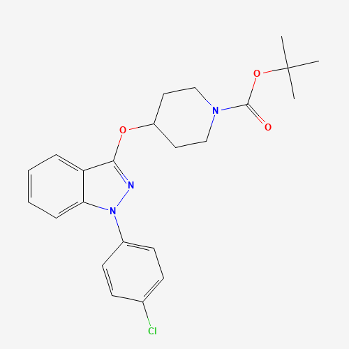 888952-48-5 tert-butyl 4-[1-(4-chlorophenyl)indazol-3-yl]oxypiperidine-1-carboxylate chemical structure