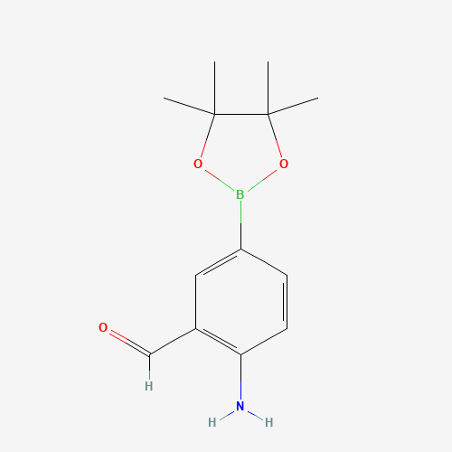 1319197-32-4 2-amino-5-(4,4,5,5-tetramethyl-1,3,2-dioxaborolan-2-yl)benzaldehyde chemical structure